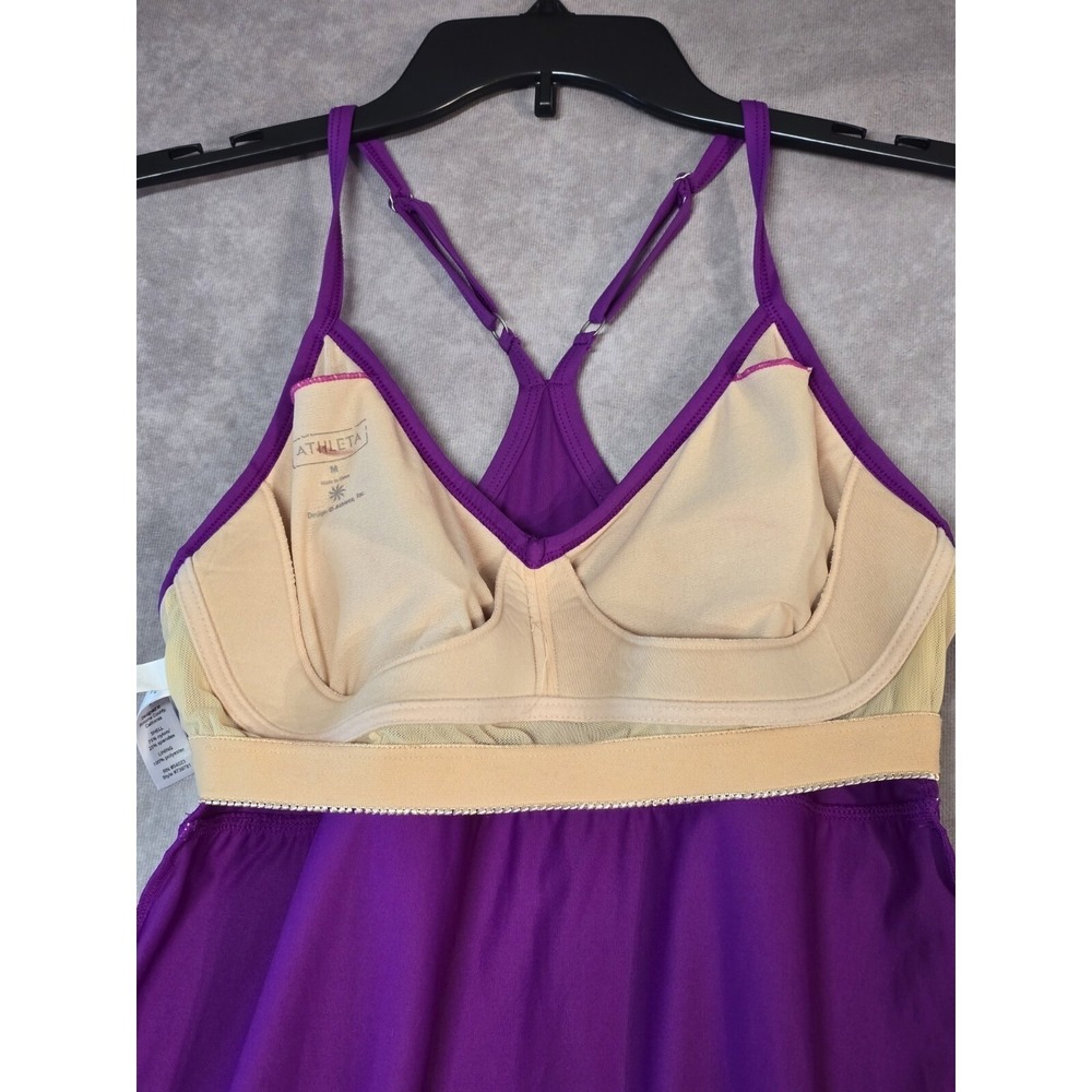 Athleta Beach Womens Size Medium Swim Dress Purple Modest Built-in Bra Modest - Picture 9 of 13